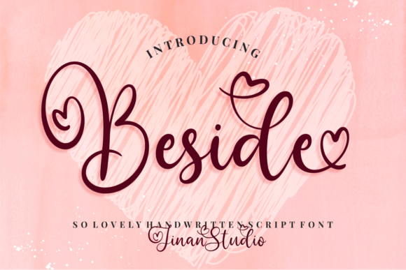 Beside Script: A Stylish Handwritten Font for Romantic Designs