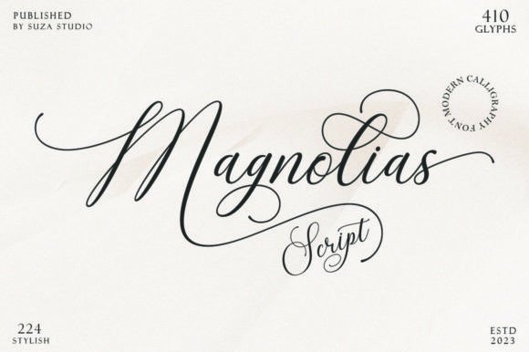Magnolias Script: A Modern Calligraphy Font for Elegant Design