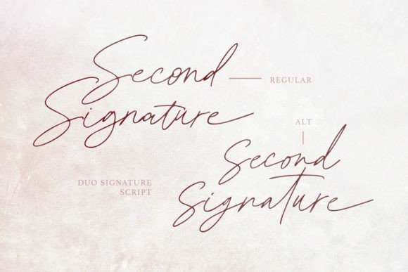 Second Signature - Duo Script: A Timeless Font for Modern Design