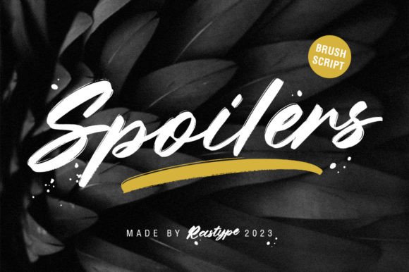 Spoilers Script: A Textured Brush Font with Character